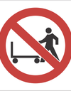 No handheld hand pushed trolleys sign SABS - PV9