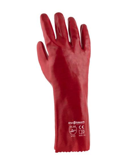 REBEL Tru Touch Red PVC Medium Weight Elbow Gloves