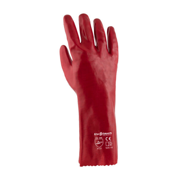 REBEL Tru Touch Red PVC Medium Weight Elbow Gloves