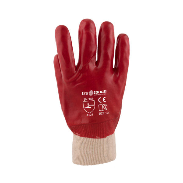 REBEL Tru Touch Red PVC Medium Weight Wrist Gloves