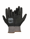 REBEL Tru Touch Black Full Dip Sandy Nitrile Gloves