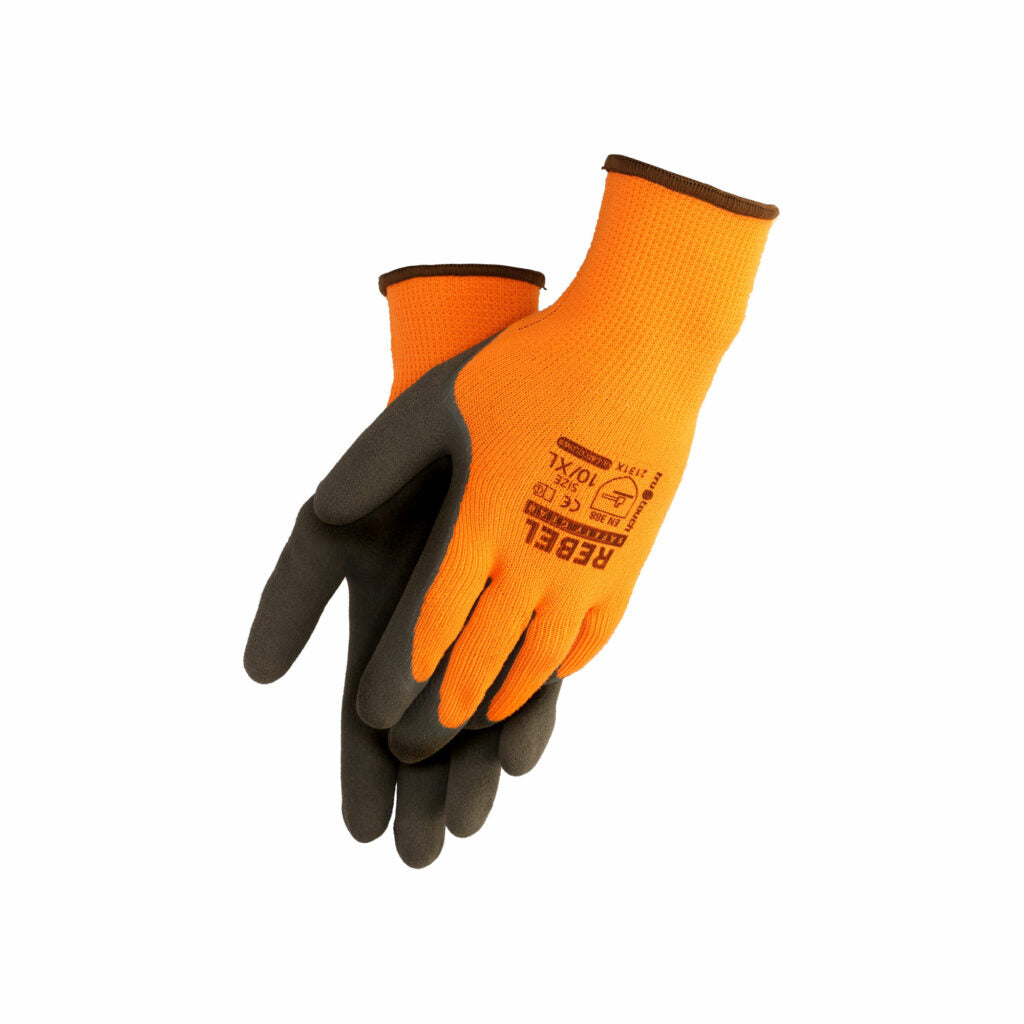 REBEL Tru Touch Orange Sandy Latex Cold Gloves