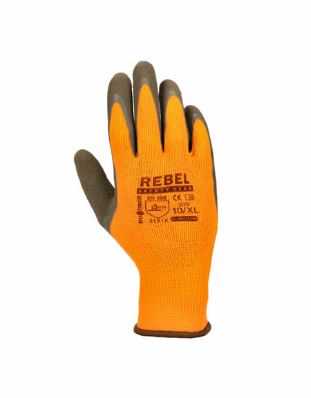 REBEL Tru Touch Orange Sandy Latex Cold Gloves