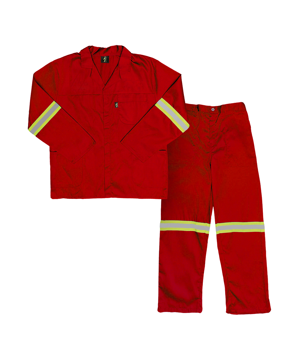 Reflective worksuit Contisuit polycotton Paramount Javlin - with reflective tape - Light Colours