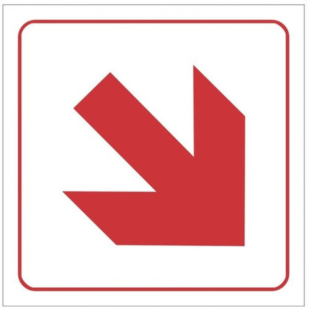 Fire fighting equipment diagonal Arrow 45 Degrees sign SABS - FB15