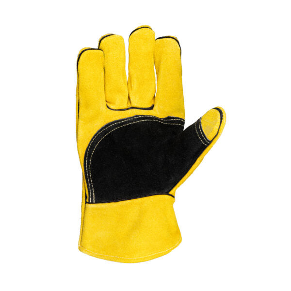 REBEL Tru Touch Yellow Lined Welders Superior Wrist Length Gloves