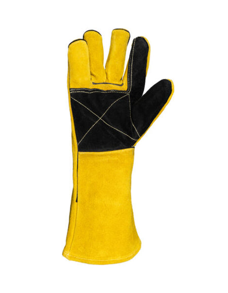 REBEL Tru Touch Yellow Lined Welders Superior Elbow Length Gloves