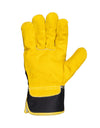 REBEL Tru Touch Chrome Leather Yellow Candy Superior Wrist Gloves