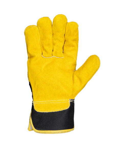 REBEL Tru Touch Chrome Leather Yellow Candy Superior Wrist Gloves