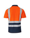 Two tone reflective golf shirt Hiviz High visibility - short sleeves