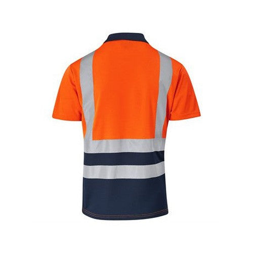 Two tone reflective golf shirt Hiviz High visibility - short sleeves