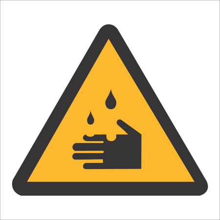 Corrosive Hazard sign SABS - WW4