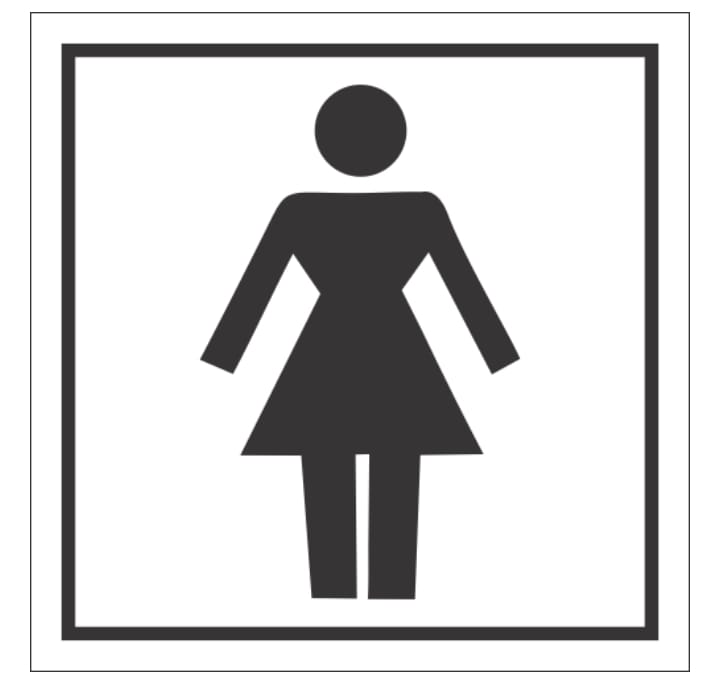 Women's toilet sign