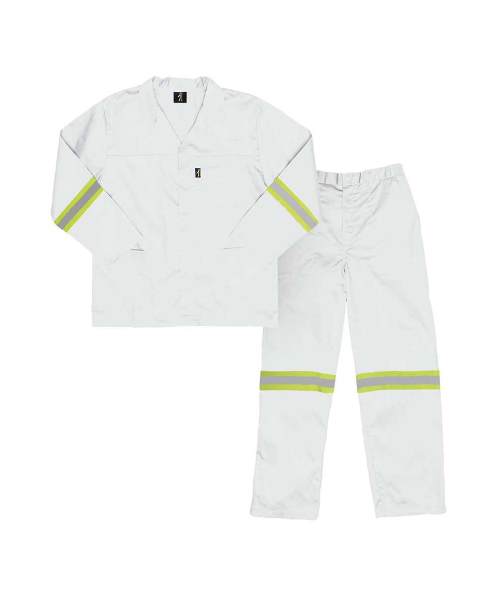 Reflective worksuit Contisuit polycotton Paramount Javlin - with reflective tape - Light Colours