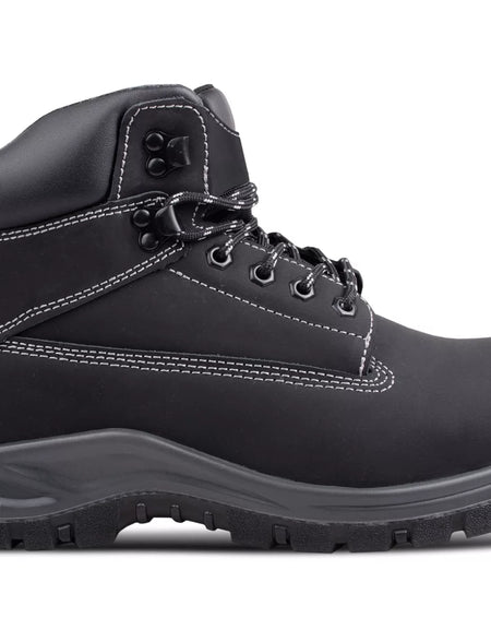 Wright Hiker Holton Black Nubuck Safety Boot - Steel Toe Cap