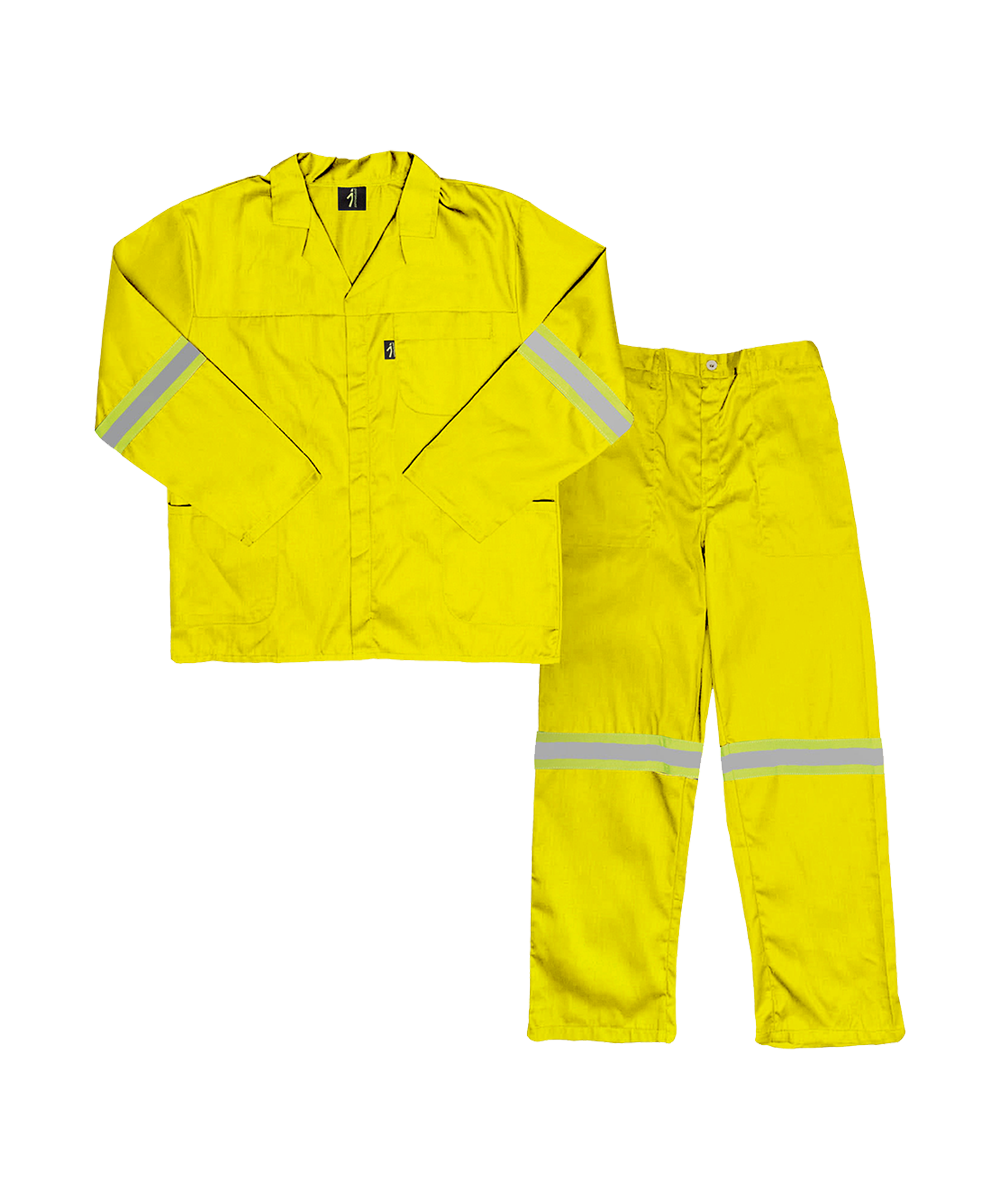 Reflective worksuit Contisuit polycotton Paramount Javlin - with reflective tape - Light Colours
