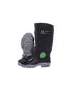 Neptun Black/Grey Knee Length Heavy Duty Metaguard Steel Toe And Midsole Gumboot