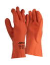 Foam PVC Fluorescent Orange Sandy Finish Gloves