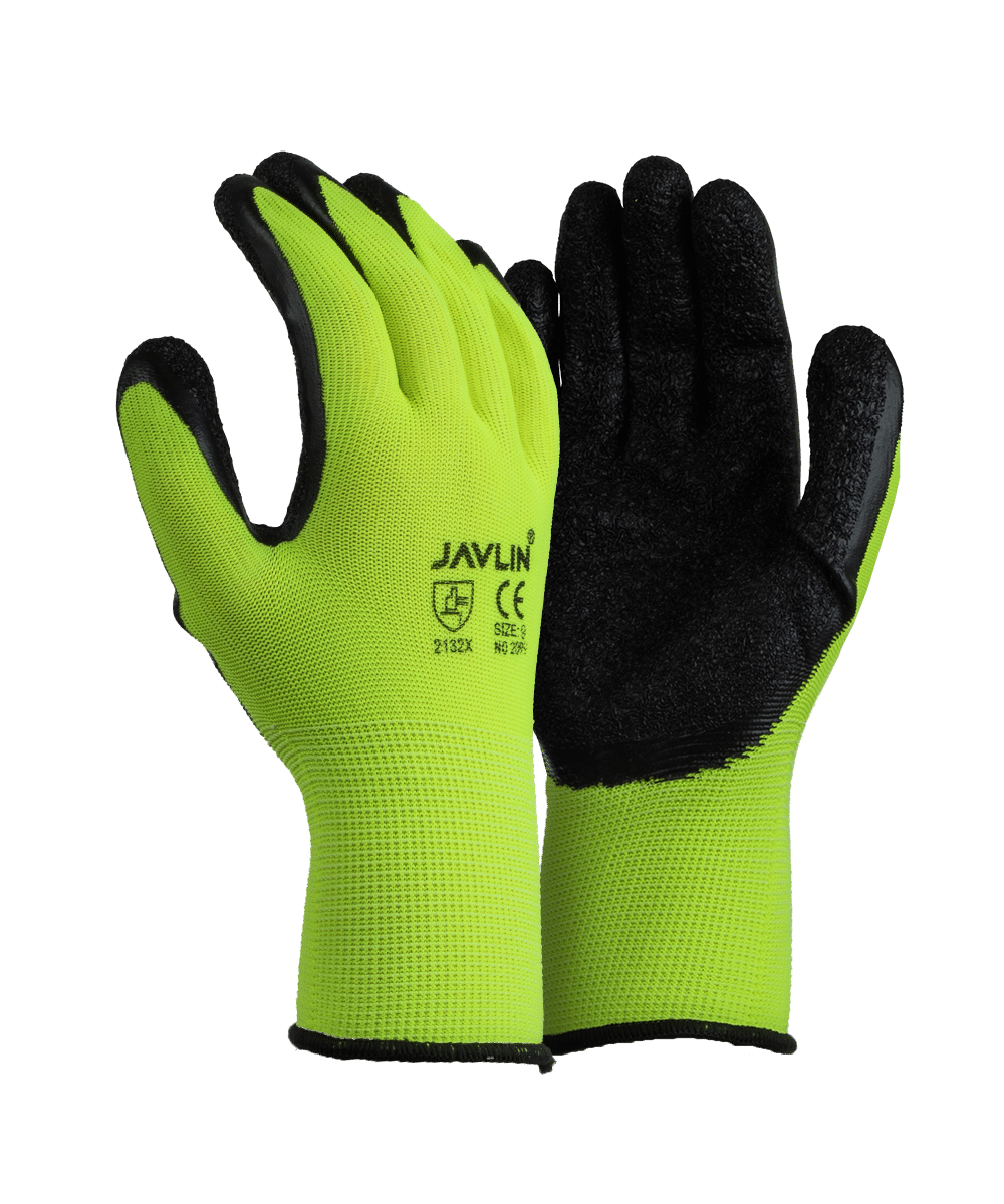 Hi-Vis Micro Latex Coated Flexi Gloves