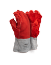 Premium Red Leather Heat Gloves – 10cm Cuff