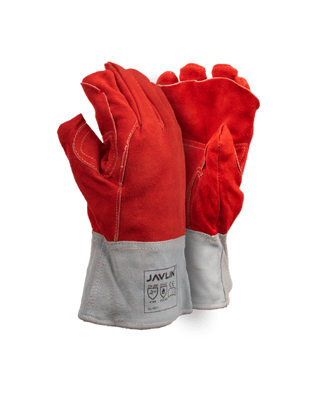 Premium Red Leather Heat Gloves – 10cm Cuff