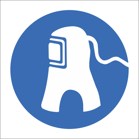 Air supplied hood sign SABS - MV11