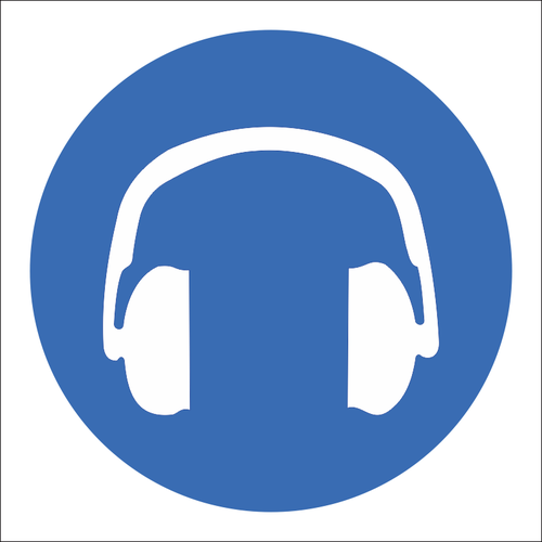 Hearing protection sign SABS - MV4
