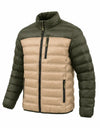 Pinnacle Two tone Puffer Jacket Khaki and Green