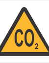 Carbon Dioxide hazard sign SABS - WW15