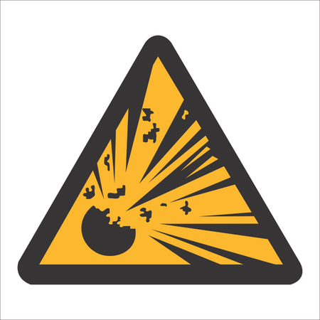 Explosive hazard sign SABS - WW3