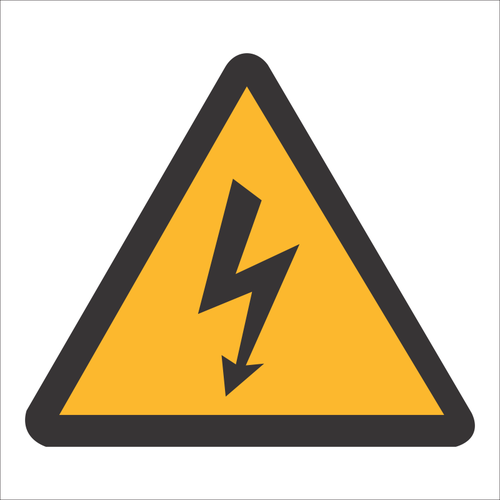 Electric shock hazard sign SABS - WW7